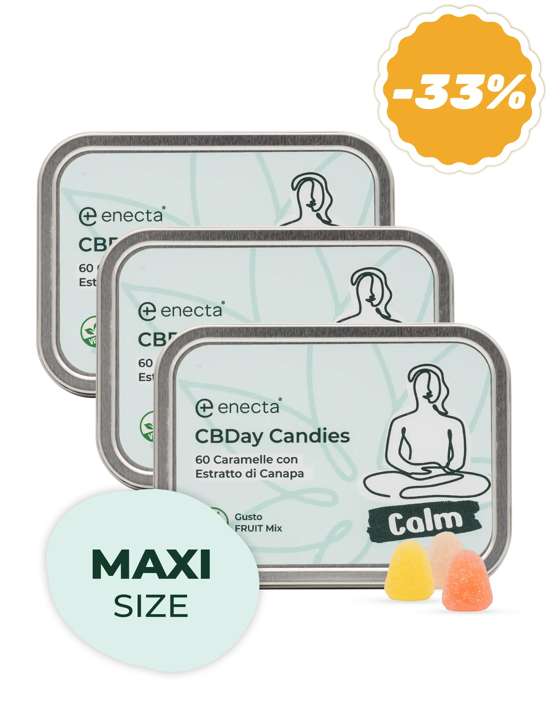 3 Pack | CBDay Candies for Anxiety and Stress | 120 g