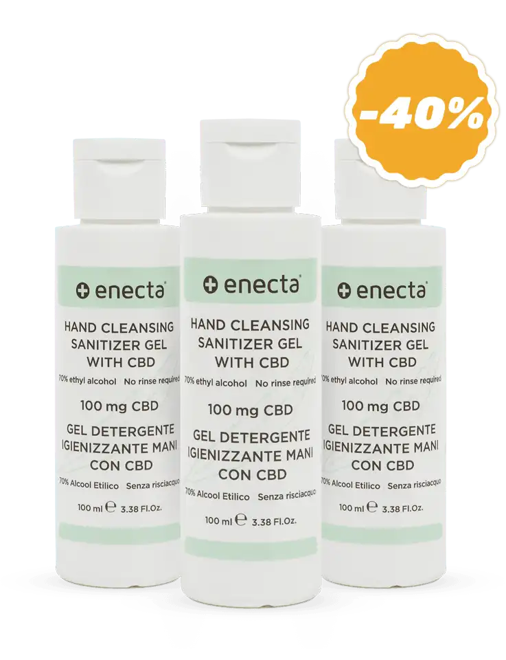 3 pack | Hand cleansing sanitizer gel with CBD | 100 ml