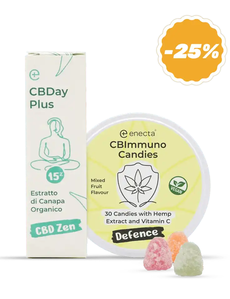 CBDay Plus 15% 10 ml + CBImmuno candies 60 g